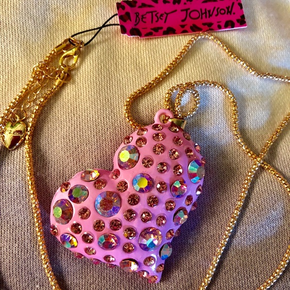 Betsey Johnson Jewelry - *SALE-- Puffed Heart Necklace